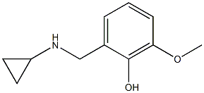 2-[(cyclopropylamino)methyl]-6-methoxyphenol Struktur