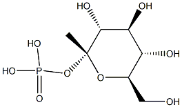 1-deoxygluco-heptulose 2-phosphate Struktur