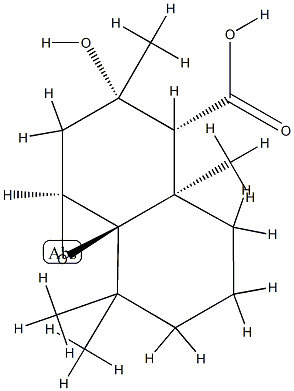 (1aS,8aR)-Octahydro-3β-hydroxy-3,4aα,8,8-tetramethyl-3H-naphth[1,8a-b]oxirene-4α-carboxylic acid Struktur