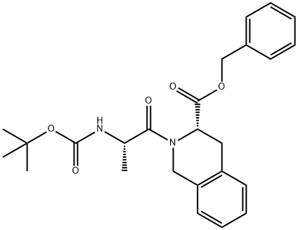 [S-(R*,R*)]-2-[2-[[(1,1-DiMethylethoxy)carbonyl]aMino]-1-oxopropyl]-1,2,3,4-tetrahydro-3-isoquinolinecarboxylic Acid PhenylMethyl Struktur