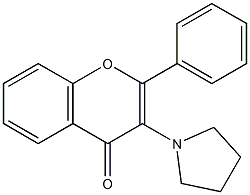 4H-1-Benzopyran-4-one,2-phenyl-3-(1-pyrrolidinyl)-(9CI) Struktur