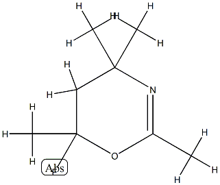 4H-1,3-Oxazine,6-fluoro-5,6-dihydro-2,4,4,6-tetramethyl-(9CI) Struktur