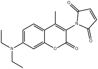 N-(4-(7-(diethylamino)-4-methylcoumarin-3-yl))maleimide Struktur