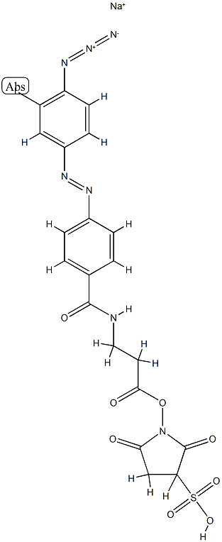 N-(4-(4-azido-3-iodophenylazo)benzoyl)-3-aminopropyl-N'-oxysulfosuccinimide ester Struktur