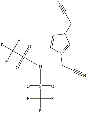 1,3-Bis(cyanomethyl)imidazolium  bis(trifluoromethylsulfonyl)imide Struktur