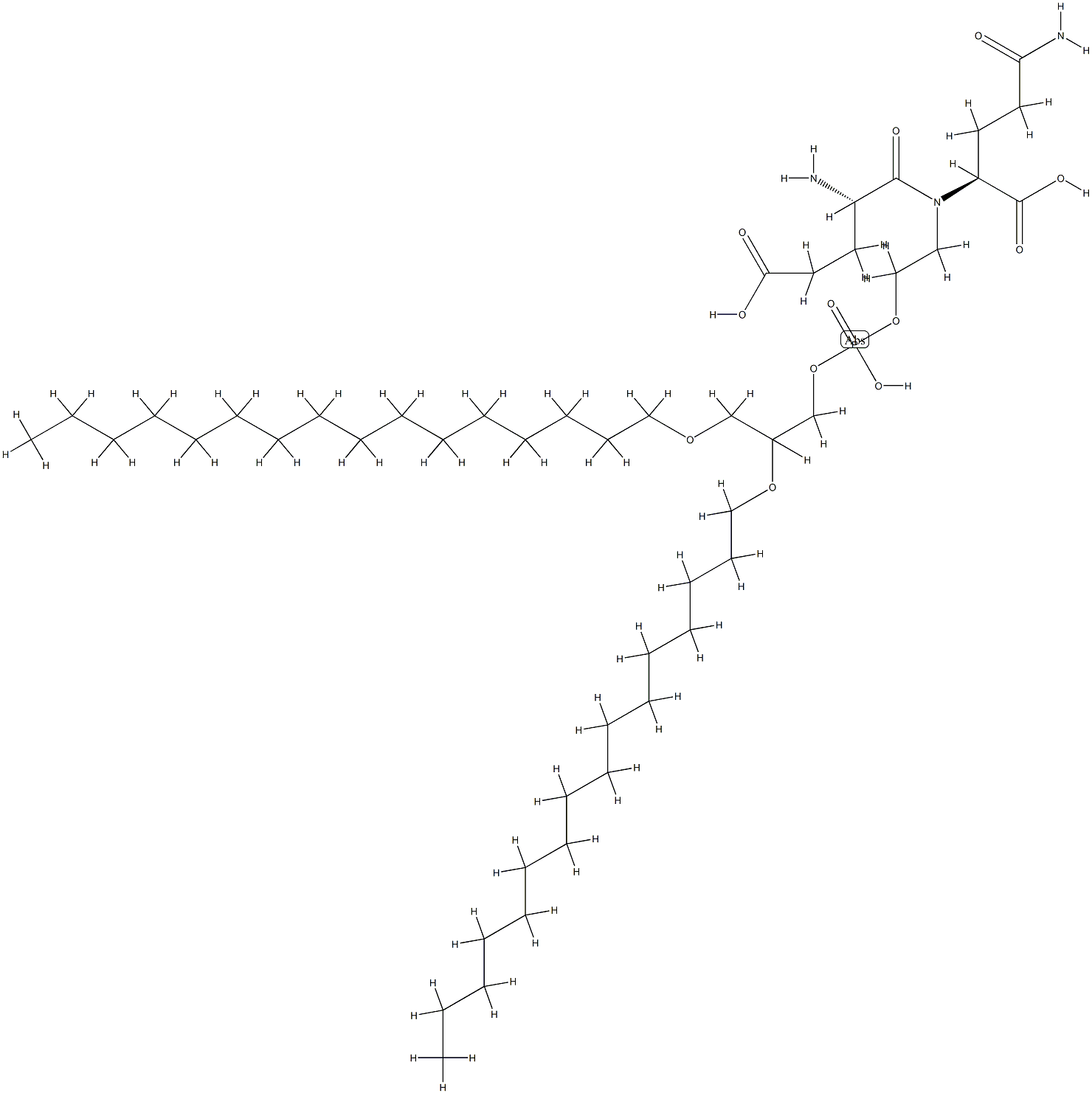 diglutamylphosphatidylethanolamine dihexadecyl ether Struktur