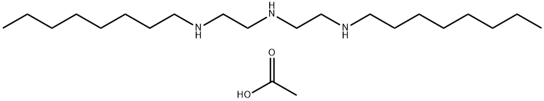 N-octyl-N'-[2-(octylamino)ethyl]ethylenediamine, compound with acetic acid Struktur