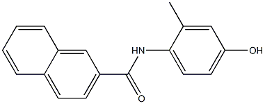 N-(4-hydroxy-2-methylphenyl)-2-naphthamide Struktur