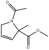 1H-Pyrrole-2-carboxylic  acid,  1-acetyl-2,5-dihydro-2-methyl-,  methyl  ester Struktur