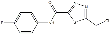 5-(CHLOROMETHYL)-N-(4-FLUOROPHENYL)-1,3,4-THIADIAZOLE-2-CARBOXAMIDE Struktur