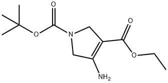 1-tert-butyl 3-ethyl 4-amino-1H-pyrrole-1,3(2H,5H)-dicarboxylate Struktur