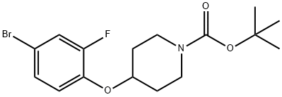 1-N-BOC-4-(4-BROMO-2-FLUOROPHENOXY)PIPERIDINE Struktur