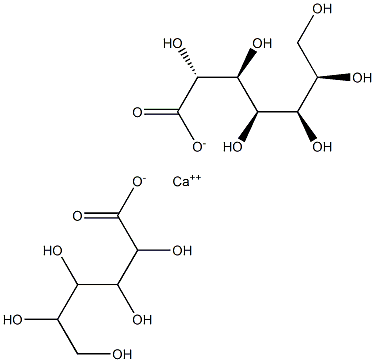 (D-gluconato-O1)(D-glycero-D-gulo-heptonato-O1)calcium Struktur