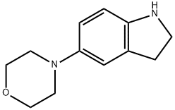 2,3-dihydro-5-(4-Morpholinyl)-1H-Indole Struktur