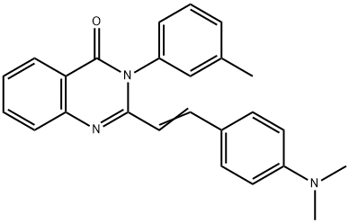 2-{2-[4-(dimethylamino)phenyl]vinyl}-3-(3-methylphenyl)-4(3H)-quinazolinone Struktur