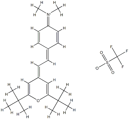 (E)-4-(2-(4-(Dimethylamino)phenyl)ethenyl)-2,6-bis(1,1-dimethylethyl)pyryliumsalt Struktur