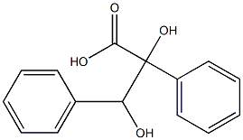 2,3-dihydroxy-2,3-diphenylpropanoic acid Struktur