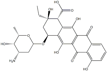 10-carboxy-13-deoxocarminomycin Struktur