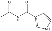 1H-Pyrrole-3-carboxamide,N-acetyl-(9CI) Struktur