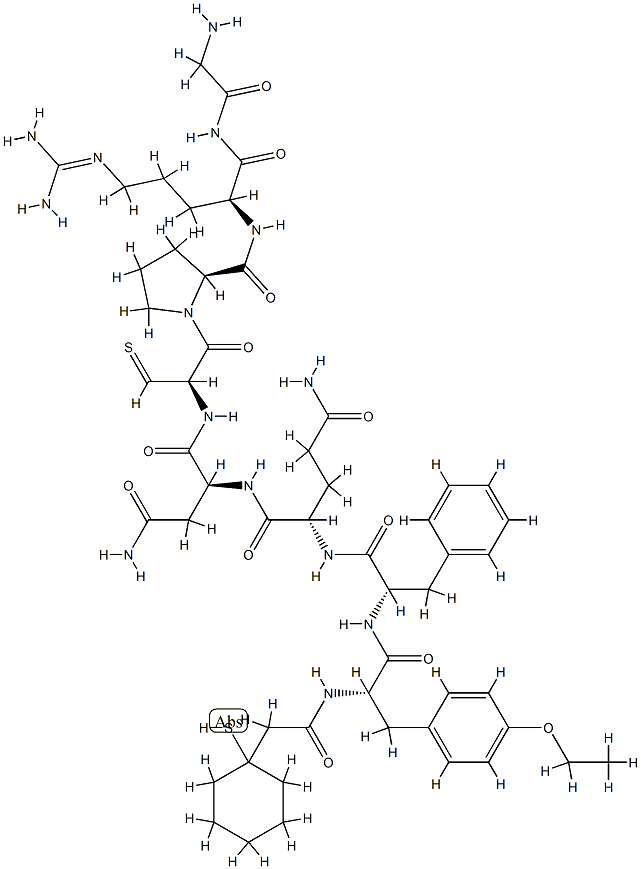 argipressin,(1-mercaptocyclohexaneacetic acid)(1)-O-ethyl-Tyr(2)- Struktur