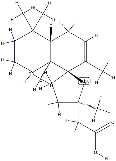 (2R,5R)-4,4'aα,5,5',6',7',8',8'a-Octahydro-2',5,5',5',8'aβ-pentamethylspiro[furan-2(3H),1'(4'H)-naphthalene]-5α-acetic acid Struktur