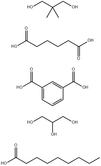 1,3-Benzenedicarboxylic acid, polymer with 2,2-dimethyl-1,3-propanediol, hexanedioic acid and 1,2,3-propanetriol, nonanoate Struktur