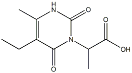 1(2H)-Pyrimidineacetic  acid,  5-ethyl-3,6-dihydro--alpha-,4-dimethyl-2,6-dioxo- Struktur