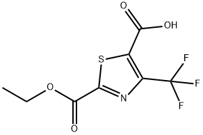 2-(Ethoxycarbonyl)-4-(trifluoromethyl)-1,3-thiazole-5-carboxylic acid Struktur