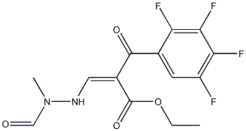 2,3,4,5-Tetrafluoro-α-[(2-forMyl-2-Methylhydrazinyl)Methylene]-β-oxobenzenepropanoic Acid Ethyl Ester Struktur