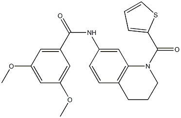 Benzamide,  3,5-dimethoxy-N-[1,2,3,4-tetrahydro-1-(2-thienylcarbonyl)-7-quinolinyl]- Struktur