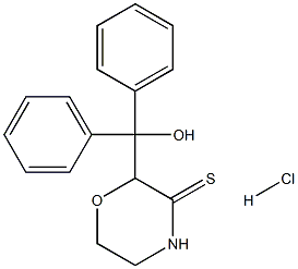 3-Thiomorpholinemethanol, alpha,alpha-diphenyl-, hydrochloride (+-)- Struktur