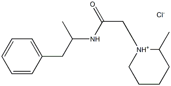 1-Piperidineacetamide,2-methyl-N-(1-methyl-2-phenylethyl)-, hydrochloride (1:1) Struktur