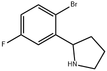 2-(2-bromo-5-fluorophenyl)pyrrolidine Struktur