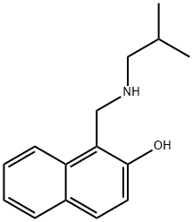 1-{[(2-methylpropyl)amino]methyl}naphthalen-2-ol Struktur