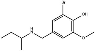 2-bromo-4-[(butan-2-ylamino)methyl]-6-methoxyphenol, 1019551-83-7, 結(jié)構(gòu)式