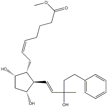 15-methyl-17-phenyl-18,19,20-trinorprostaglandin F2 alpha methyl ester Struktur