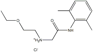 Acetamide,N-(2,6-dimethylphenyl)-2-[(2-ethoxyethyl)amino]-, hydrochloride (1:1) Struktur