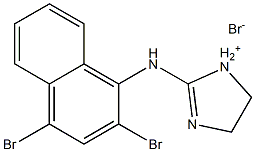 1H-Imidazol-2-amine,N-(2,4-dibromo-1-naphthalenyl)-4,5-dihydro-, hydrobromide (1:1) Struktur