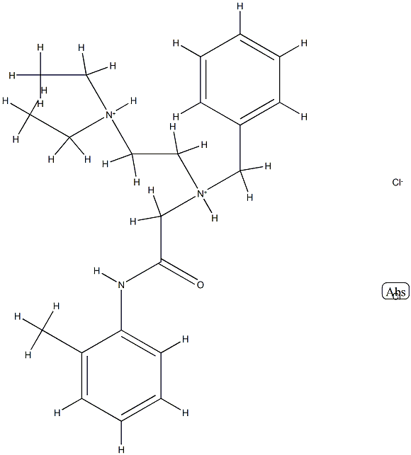 Acetamide,2-[[2-(diethylamino)ethyl](phenylmethyl)amino]-N-(2-methylphenyl)-,hydrochloride (1:2) Struktur