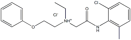 Acetamide,N-(2-chloro-6-methylphenyl)-2-[ethyl(2-phenoxyethyl)amino]-, hydrochloride(1:1) Struktur