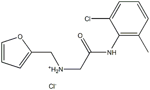 Acetamide,N-(2-chloro-6-methylphenyl)-2-[(2-furanylmethyl)amino]-, hydrochloride (1:1) Struktur