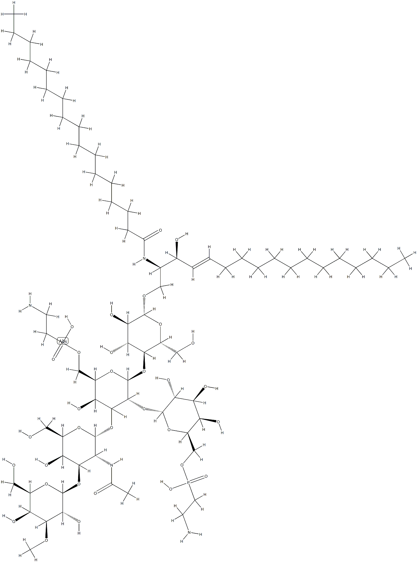 Diphosphonopentaosylceramide Struktur