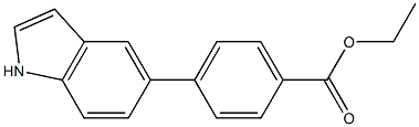 4-(1H-INDOL-5-YL)-BENZOIC ACID ETHYL ESTER Struktur