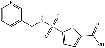 5-[(pyridin-3-ylmethyl)sulfamoyl]furan-2-carboxylic acid Struktur