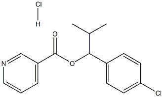 3-Pyridinecarboxylicacid, 1-(4-chlorophenyl)-2-methylpropyl ester, hydrochloride (1:1) Struktur