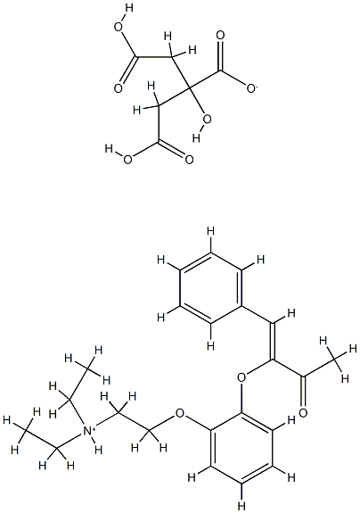 3-BUTEN-2-ONE, 3-(2-(2-(DIETHYLAMINO)ETHOXY)PHENOXY)-4-PHENYL-, CITRAT E (1:1), ( Struktur