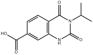 3-isopropyl-2,4-dioxo-1,2,3,4-tetrahydroquinazoline-7-carboxylic acid Struktur