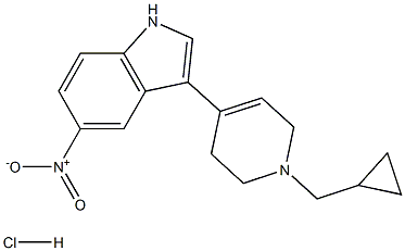 1H-INDOLE, 3-(1-(CYCLOPROPYLMETHYL)-1,2,3,6-TETRAHYDRO-4-PYRIDINYL)-5- NITRO-, MO Struktur