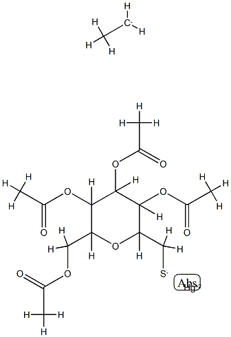 2,6-anhydro-S-(ethylmercury(II))-1-thio-glycero-manno-heptitol Struktur