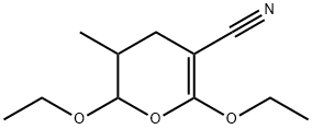 2H-Pyran-5-carbonitrile,2,6-diethoxy-3,4-dihydro-3-methyl-(9CI) Struktur